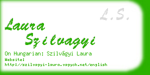 laura szilvagyi business card